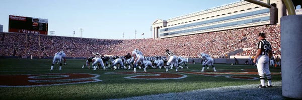 Stadiums: Football Game, Soldier Field, Chicago, Illinois, USA by Panoramic Images