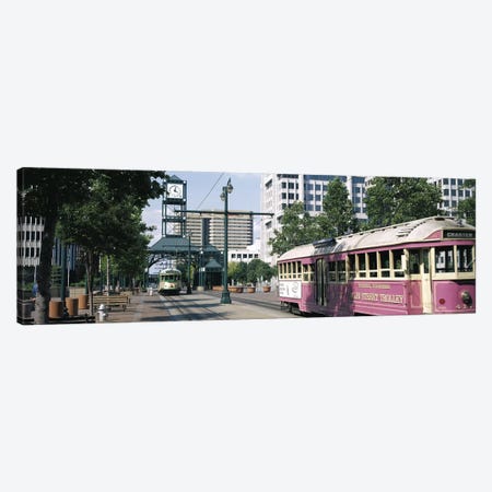 Main Street Trolley Memphis TN Canvas Print #PIM3053} by Panoramic Images Canvas Art Print