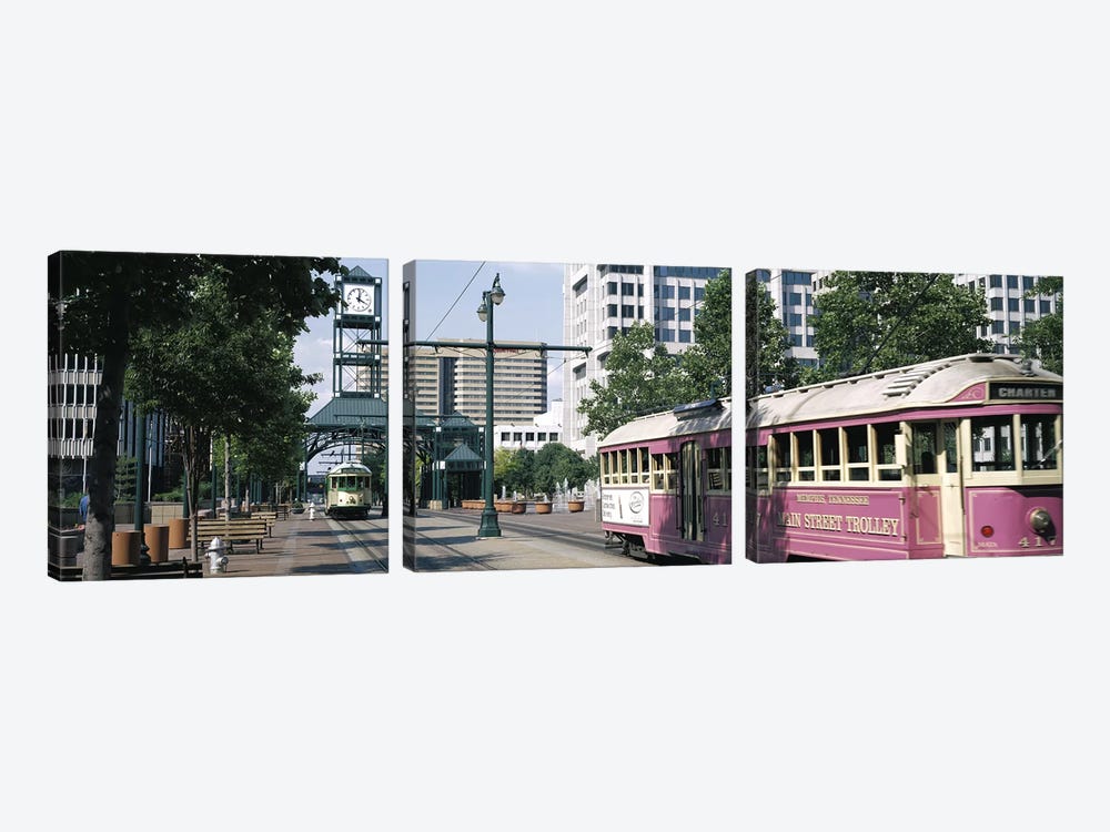 Main Street Trolley Memphis TN by Panoramic Images 3-piece Canvas Art