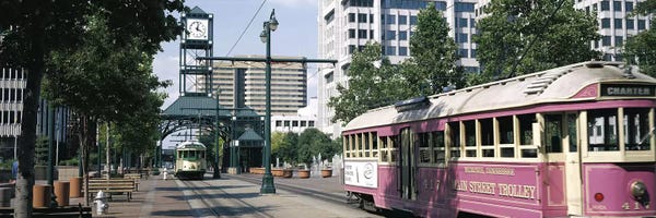 Tennessee: Main Street Trolley Memphis TN by Panoramic Images