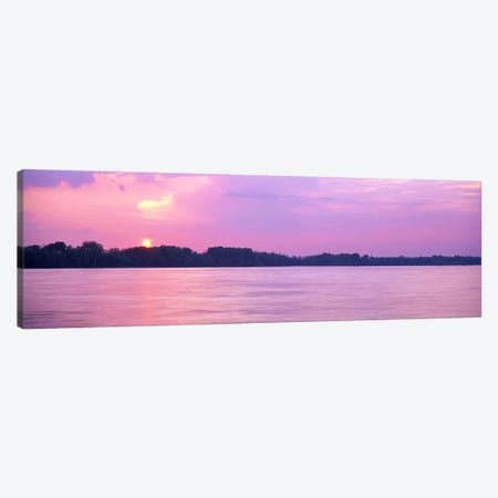 Sunset Mississippi River Memphis TN USA Canvas Print #PIM3054} by Panoramic Images Canvas Wall Art