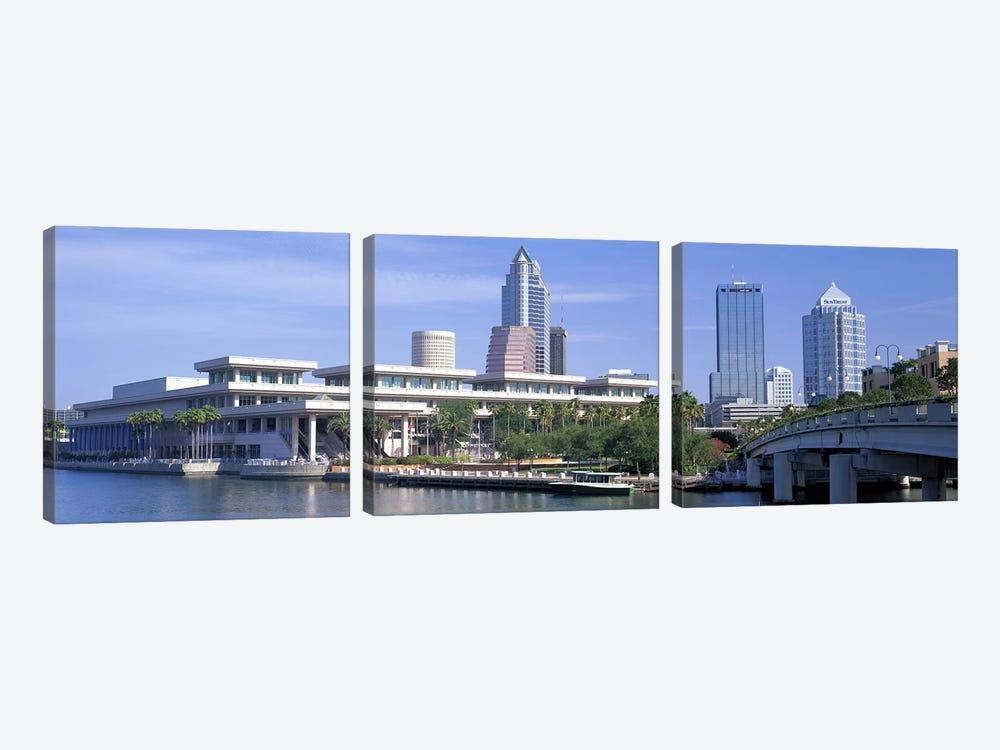 Tampa Convention Center, Skyline, Tampa, Florida, USA by Panoramic Images 3-piece Canvas Art Print
