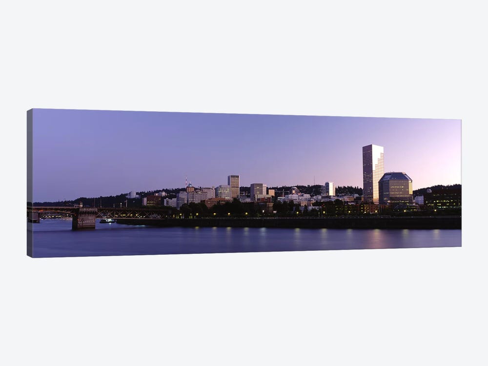 Buildings on the waterfront, Portland, Oregon, USA #2 by Panoramic Images 1-piece Canvas Artwork