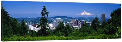 Mt Hood Portland Oregon USA Canvas Art Print - Panoramic Cityscapes