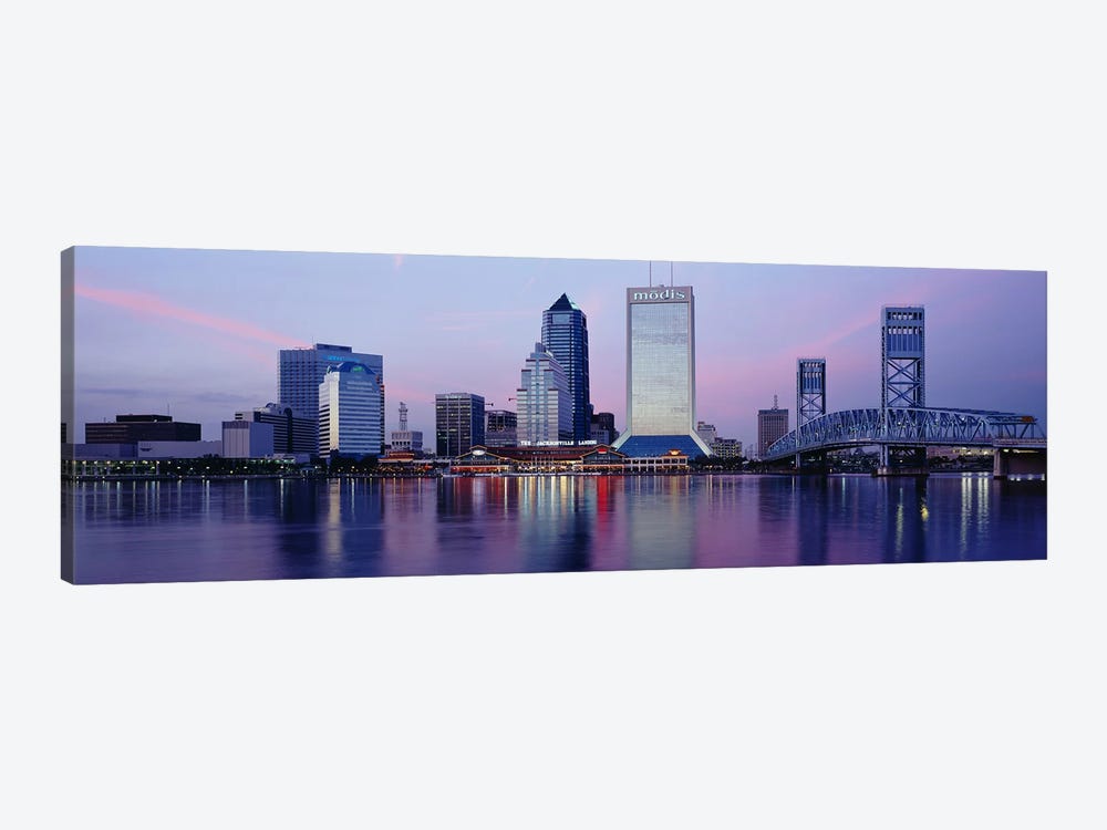 Skyscrapers On The Waterfront, St. John's River, Jacksonville, Florida, USA by Panoramic Images 1-piece Art Print