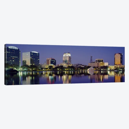 Reflection of buildings in water, Orlando, Florida, USA #2 Canvas Print #PIM3063} by Panoramic Images Canvas Artwork