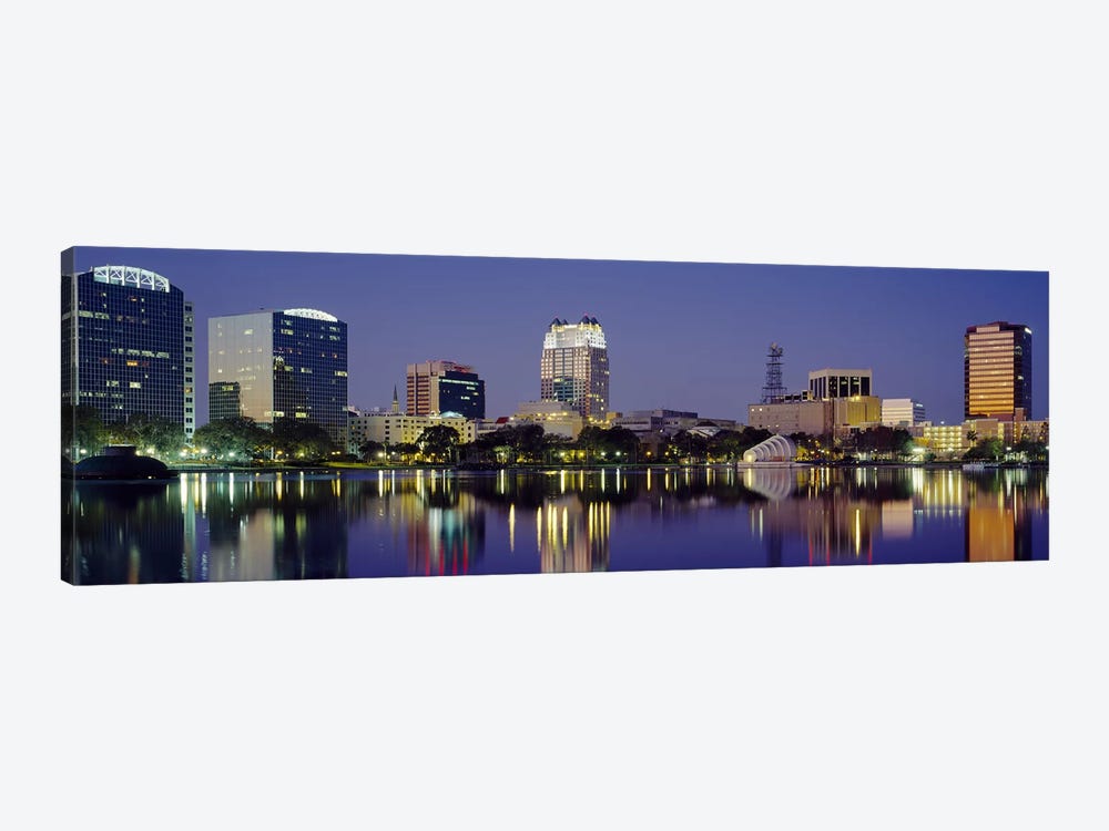 Reflection of buildings in water, Orlando, Florida, USA #2 by Panoramic Images 1-piece Canvas Print