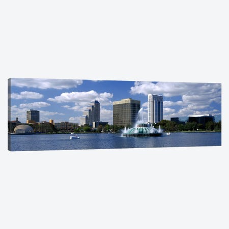 Buildings at the waterfront, Lake Eola, Orlando, Florida, USA Canvas Print #PIM3066} by Panoramic Images Canvas Art Print