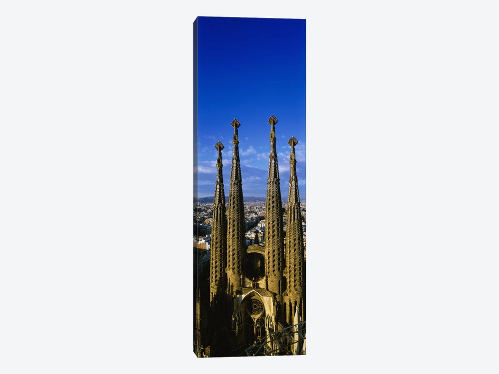 High Section View Of Towers Of A Basilica, Sagrada Familia, Barcelona, Catalonia, Spain by Panoramic Images 1-piece Art Print