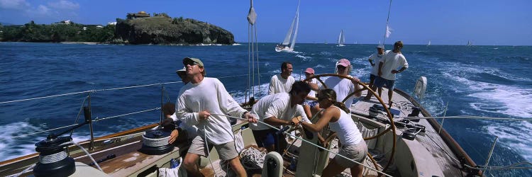 Group of people racing in a sailboatGrenada by Panoramic Images wall art