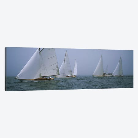 Sailboats at regattaNewport, Rhode Island, USA Canvas Print #PIM3104} by Panoramic Images Canvas Wall Art