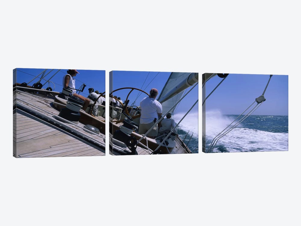 Group of people racing in a sailboatGrenada by Panoramic Images 3-piece Canvas Wall Art