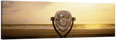 Mechanical Viewer, Pacific Ocean, California, USA Canvas Art Print - Sandy Beach Art