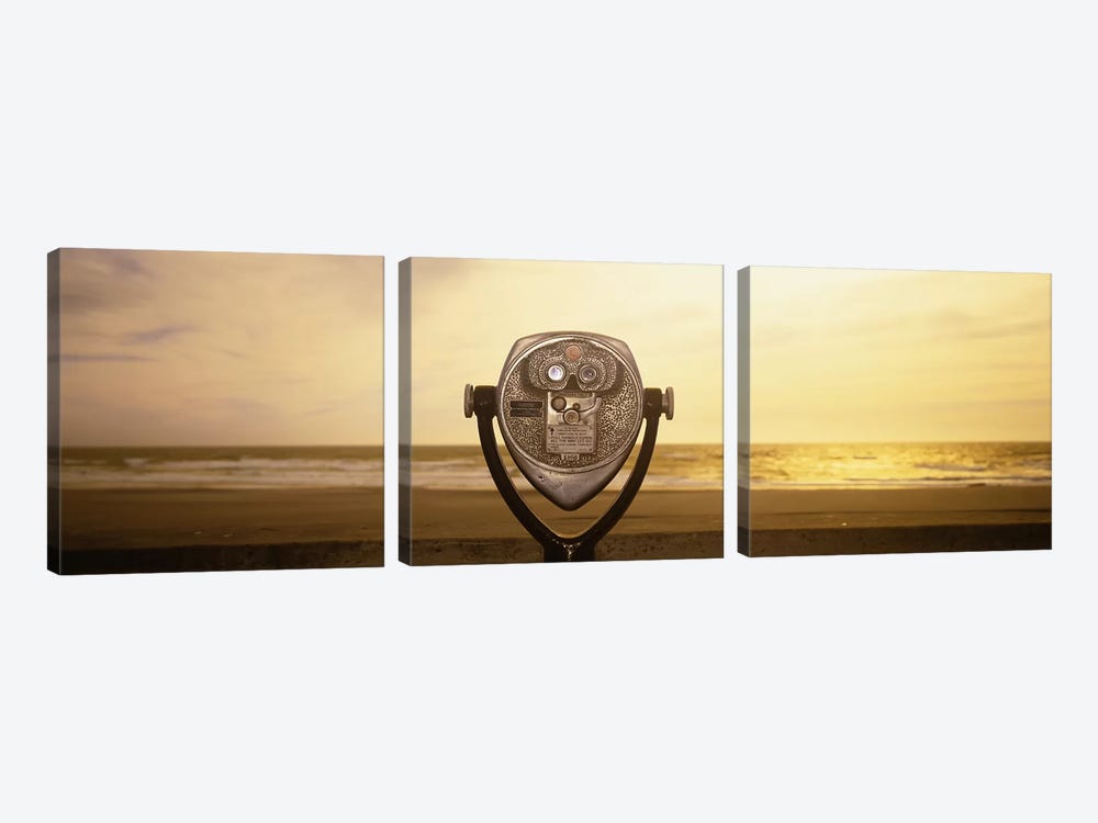 Mechanical Viewer, Pacific Ocean, California, USA by Panoramic Images 3-piece Canvas Art Print