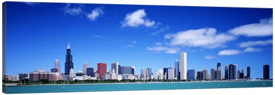 Skyline, Chicago, Illinois, USA Canvas Art Print - Urban River, Lake & Waterfront Art