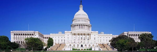Washington, D.C.: Facade of a government building, Capitol Building, Capitol Hill, Washington DC, USA by Panoramic Images