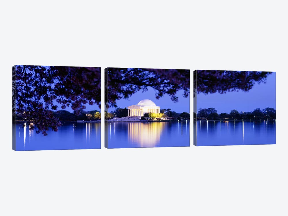 Jefferson MemorialWashington DC, District of Columbia, USA by Panoramic Images 3-piece Canvas Artwork