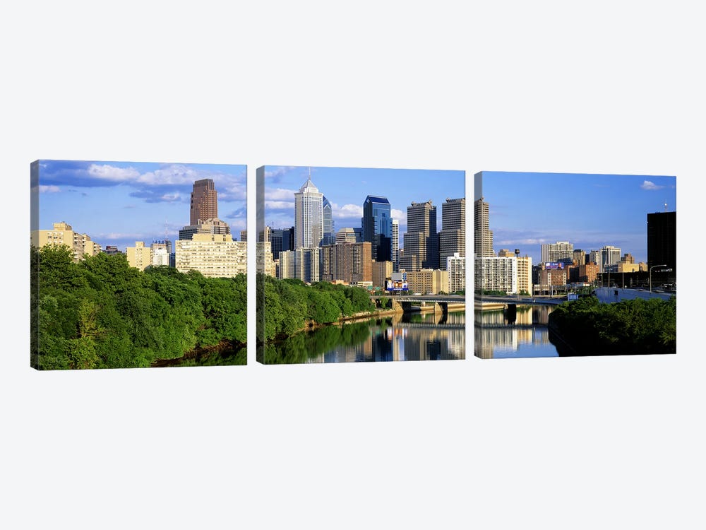Philadelphia, Pennsylvania, USA #3 by Panoramic Images 3-piece Canvas Wall Art
