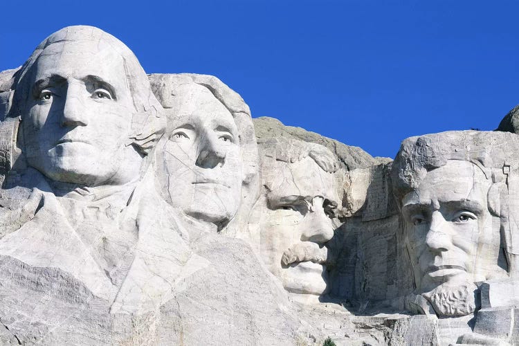 Mount Rushmore National Memorial In Zoom, South Dakota, USA