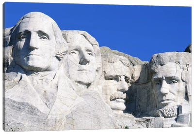 Mount Rushmore National Memorial In Zoom, South Dakota, USA Canvas Art Print - Mount Rushmore National Memorial