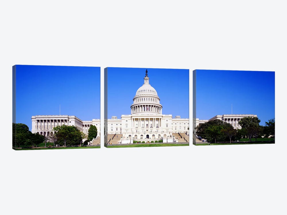 US Capitol, Washington DC, District Of Columbia, USA by Panoramic Images 3-piece Canvas Print
