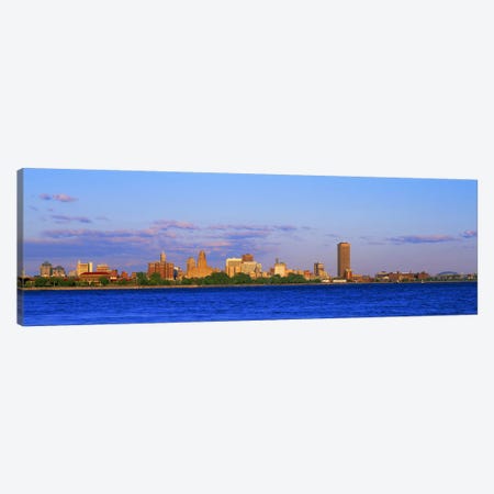 Buildings at the waterfront, Buffalo, Niagara River, Erie County, New York State, USA #2 Canvas Print #PIM3150} by Panoramic Images Canvas Art