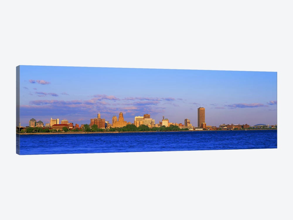 Buildings at the waterfront, Buffalo, Niagara River, Erie County, New York State, USA #2 by Panoramic Images 1-piece Canvas Art