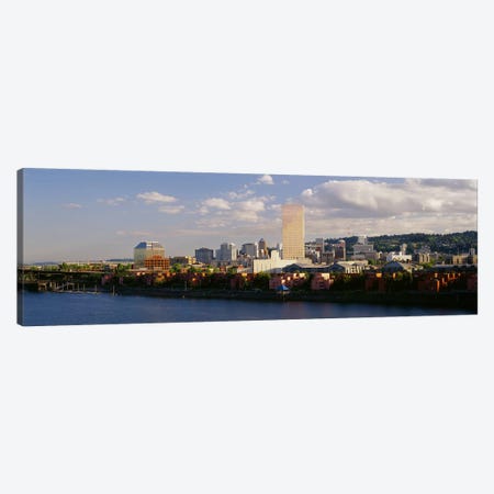Buildings on the waterfront, Portland, Oregon, USA #3 Canvas Print #PIM3154} by Panoramic Images Art Print