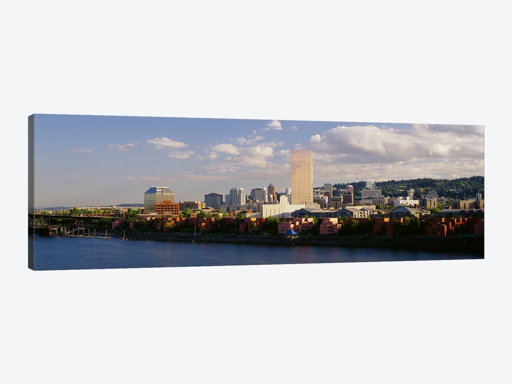 Buildings on the waterfront, Portland, Oregon, USA #3 by Panoramic Images 1-piece Canvas Artwork