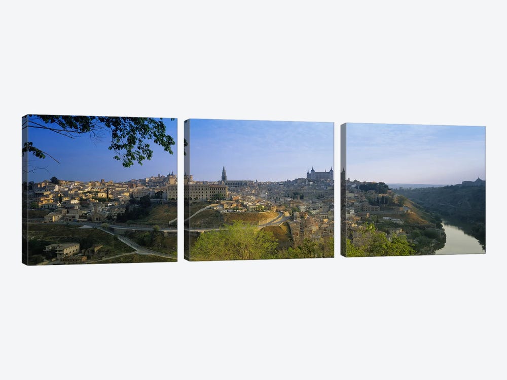Aerial View Of The Old City, Toledo, Spain by Panoramic Images 3-piece Canvas Print