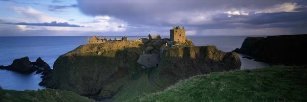 High-Angle View Of Dunnottar Castle, Near Stonehaven, Scotland, United Kingdom