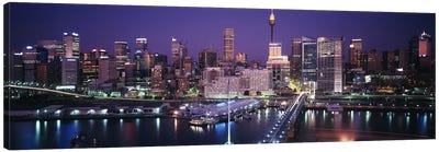 Partial View Of The Downtown Skyline, Sydney, Australia Canvas Art Print - New South Wales Art