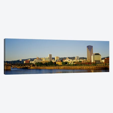 Buildings on the waterfront, Portland, Oregon, USA #4 Canvas Print #PIM3168} by Panoramic Images Art Print