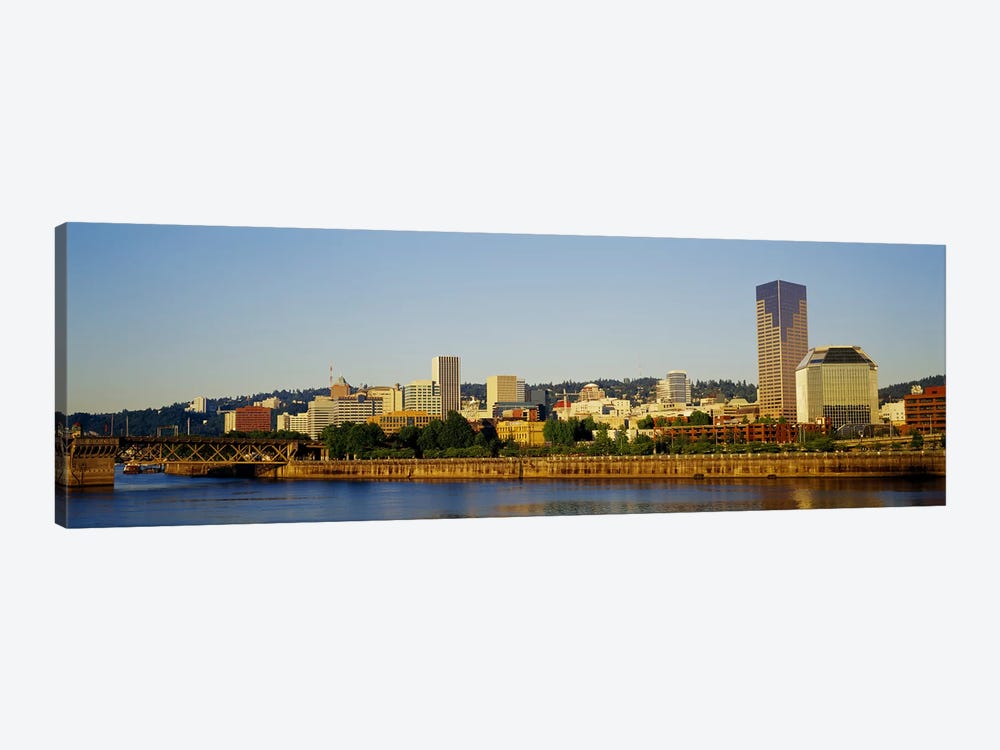 Buildings on the waterfront, Portland, Oregon, USA #4 by Panoramic Images 1-piece Canvas Art Print