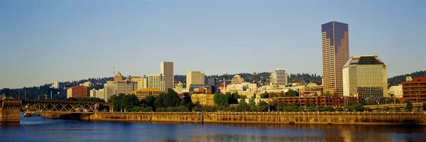 Portland: Buildings on the waterfront, Portland, Oregon, USA #4 by Panoramic Images