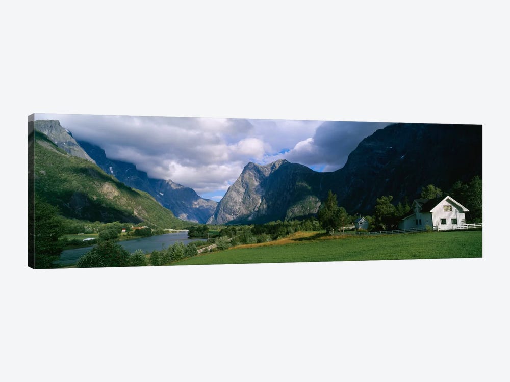 Cloudy Mountain Valley Landscape, Norway by Panoramic Images 1-piece Canvas Art Print