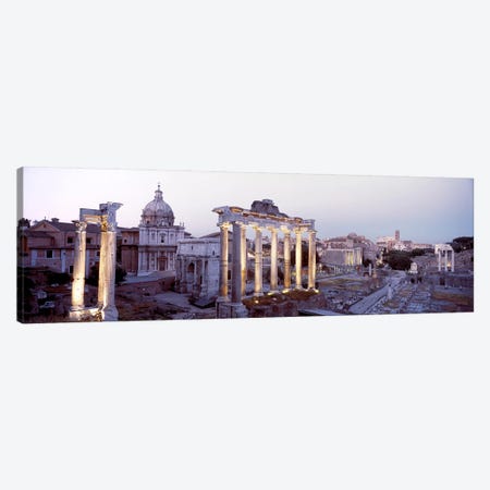 Roman Forum (Forum Romanum) At Dusk, Rome, Lazio Region, Italy Canvas Print #PIM3173} by Panoramic Images Canvas Artwork