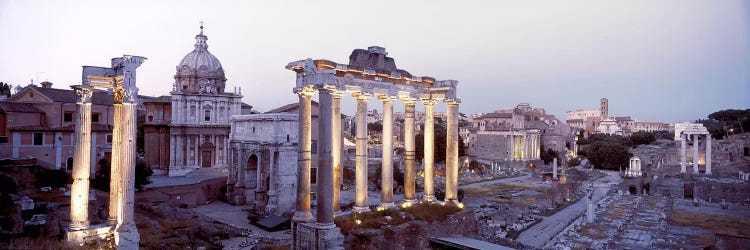 Roman Forum (Forum Romanum) At Dusk, Rome, Lazio Region, Italy