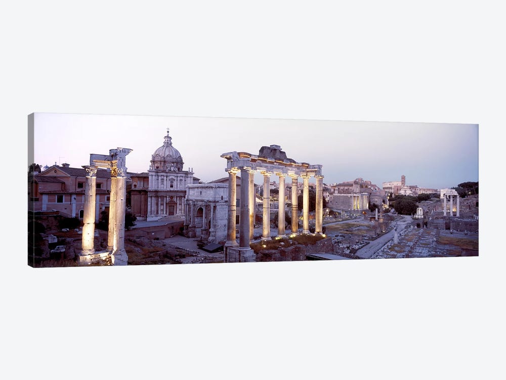 Roman Forum (Forum Romanum) At Dusk, Rome, Lazio Region, Italy by Panoramic Images 1-piece Art Print