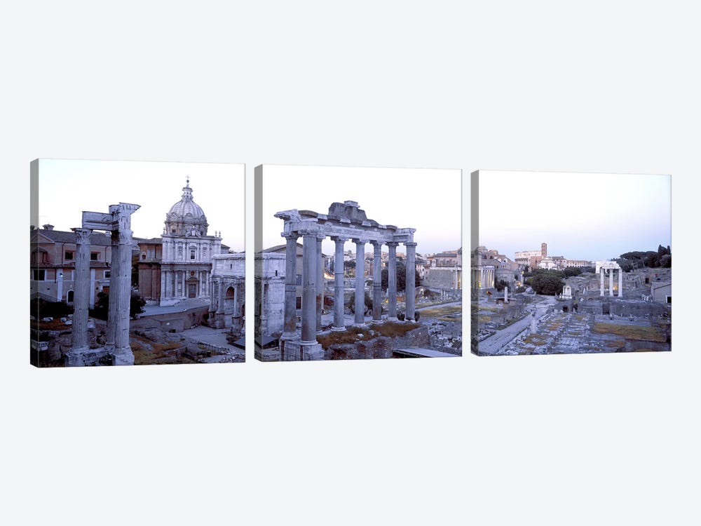 Roman Forum Rome Italy by Panoramic Images 3-piece Canvas Wall Art