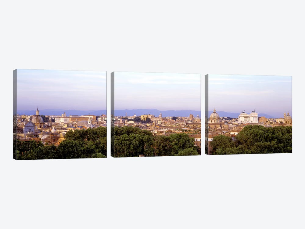 High-Angle View, Rome, Lazio, Italy by Panoramic Images 3-piece Canvas Print