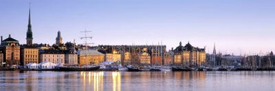 Waterfront, Skeppsbron, Old Town (Gamla stan), Stockholm, Sweden by Panoramic Images multi panel art