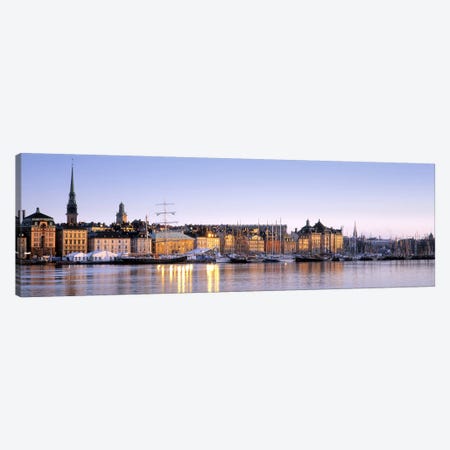 Waterfront, Skeppsbron, Old Town (Gamla stan), Stockholm, Sweden Canvas Print #PIM3177} by Panoramic Images Art Print