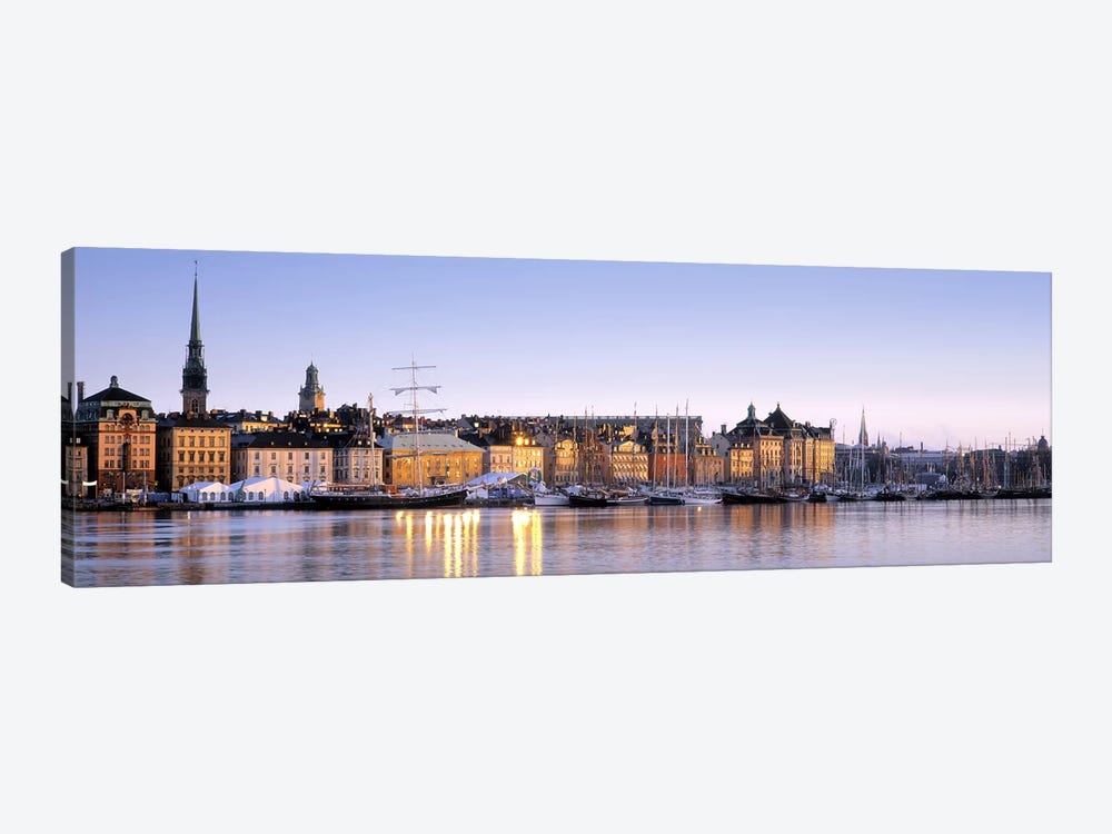 Waterfront, Skeppsbron, Old Town (Gamla stan), Stockholm, Sweden by Panoramic Images 1-piece Canvas Art Print