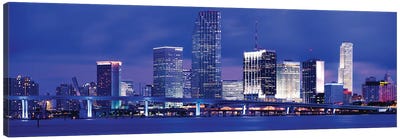 Miami, Florida, USA Canvas Art Print - Skyline Art