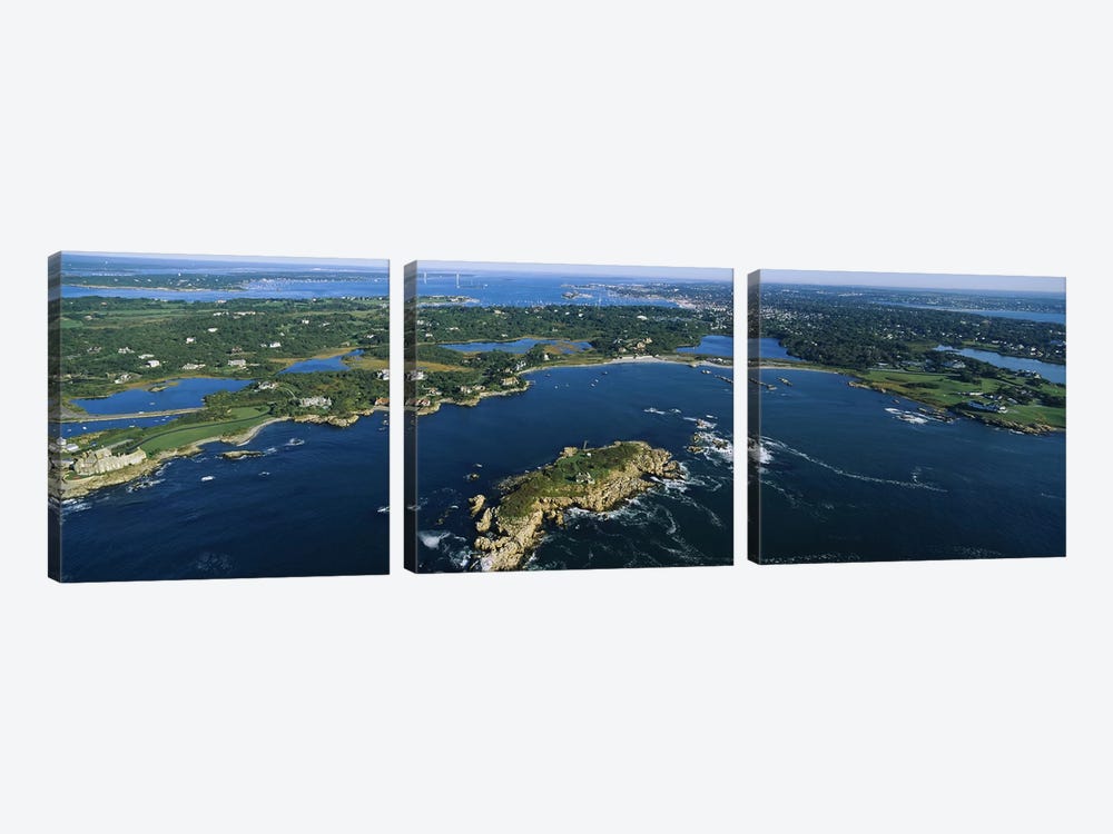 Coastal Landscape, Narraganset Bay, Rhode Island, USA by Panoramic Images 3-piece Canvas Print