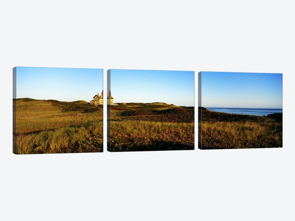 Block Island Lighthouse Rhode Island USA by Panoramic Images 3-piece Canvas Wall Art