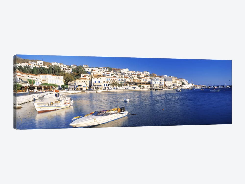 Waterfront Architecture, Batsi, Andros, Cyclades, Greece 1-piece Canvas Artwork