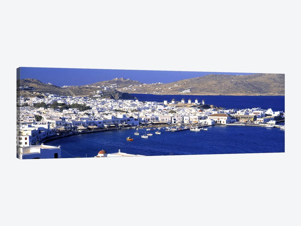 High-Angle View Of Old Mikonos City, Mykonos, Cyclades, Greece by Panoramic Images 1-piece Canvas Art