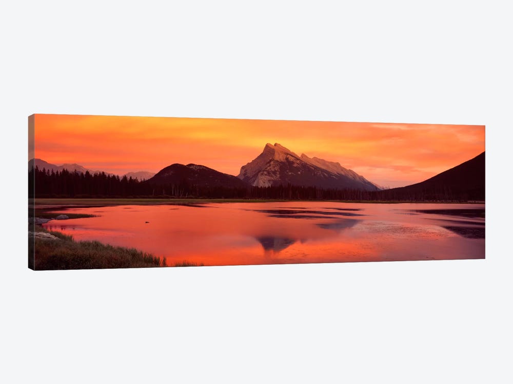 Mt Rundle & Vermillion Lakes Banff National Park Alberta Canada by Panoramic Images 1-piece Canvas Art